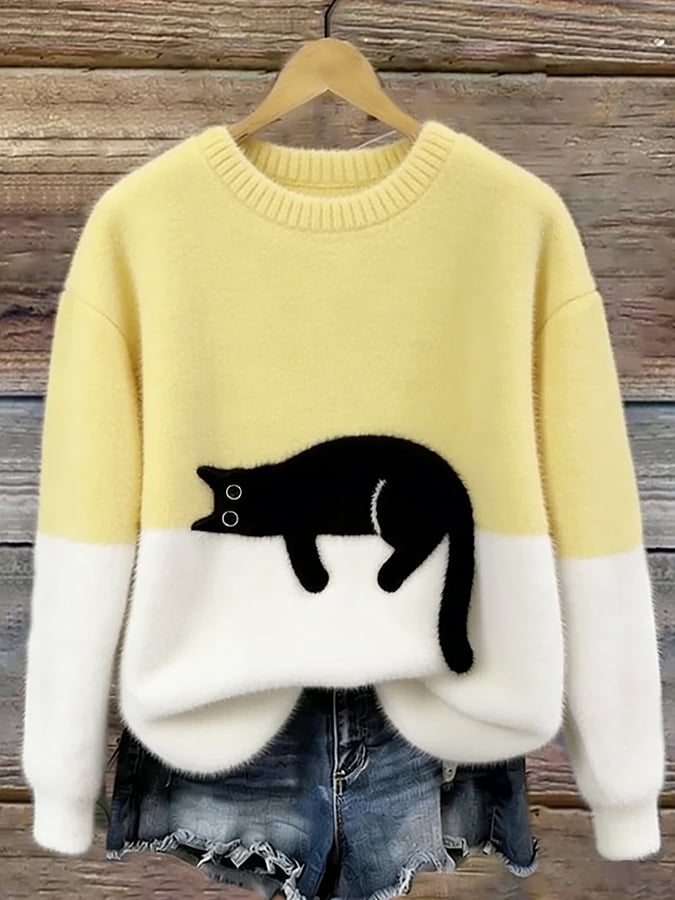 Hannah – Sweatshirt mit Katzenprint