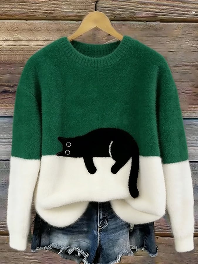 Hannah – Sweatshirt mit Katzenprint
