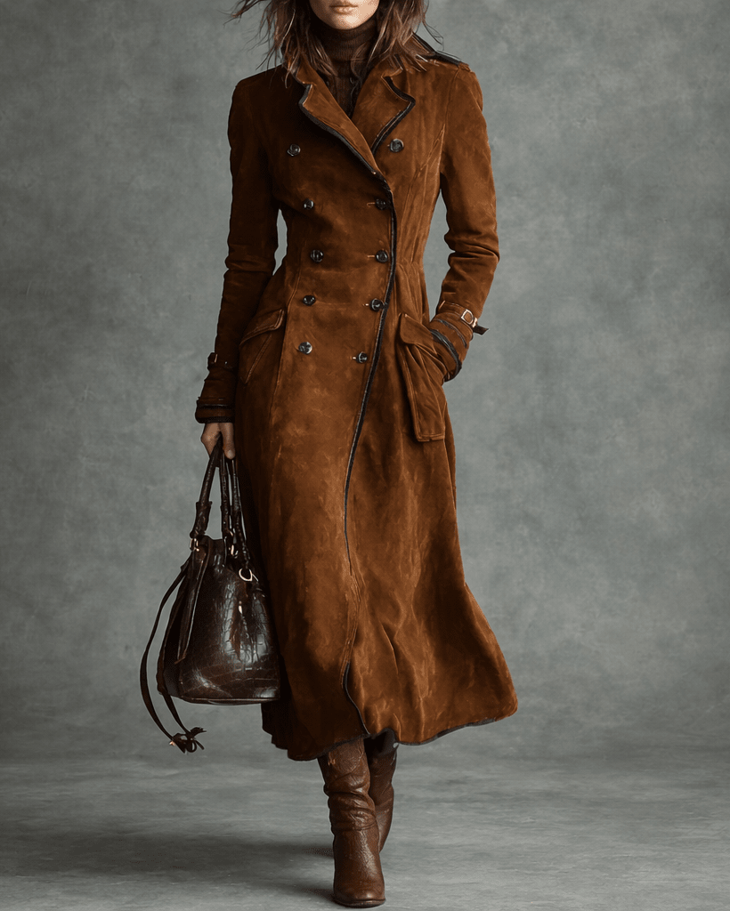 Nathalie – Wildleder-Trenchcoat