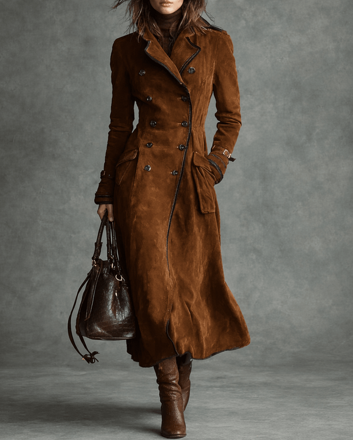 Nathalie – Wildleder-Trenchcoat