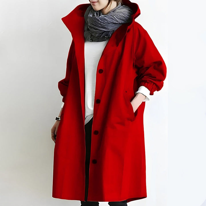 Alona - Modischer Mantel mit Kapuze