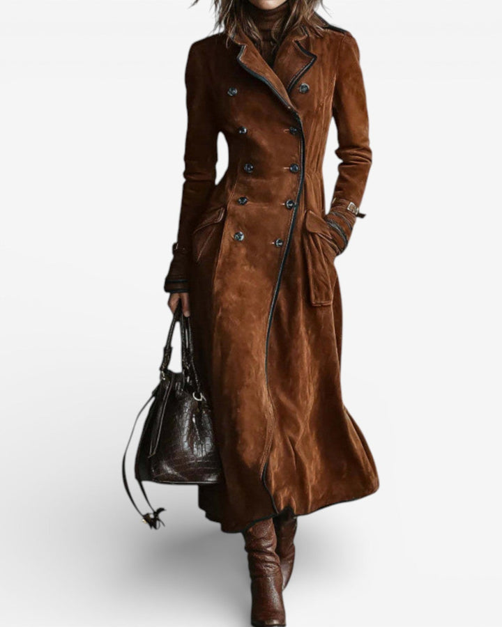 Nathalie – Wildleder-Trenchcoat