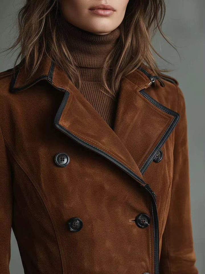 Nathalie – Wildleder-Trenchcoat