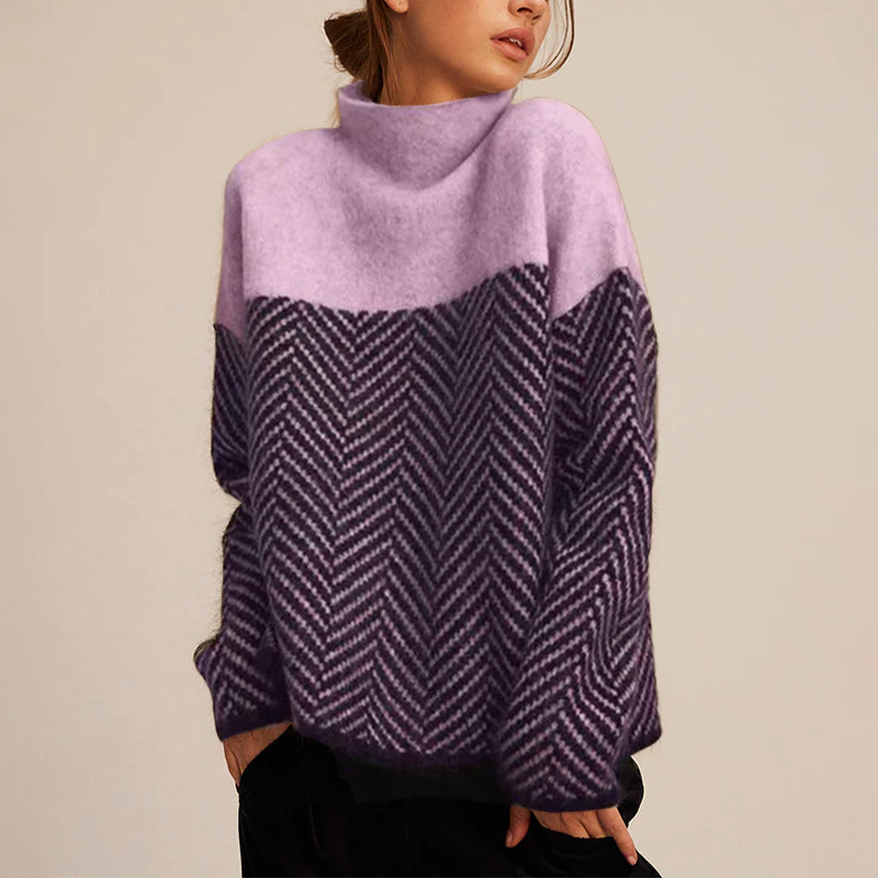 Fleur - Premium Rollkragenpullover aus edlem Strick